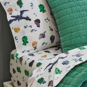 Pottery Barn Kids minecraft sheet set